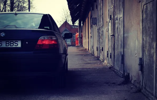 Lights, bmw, BMW, back, classic, bumper, garages, e38