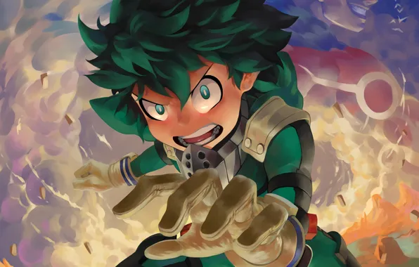 Anime, art, guy, Boku no Hero Academy, My hero Academy
