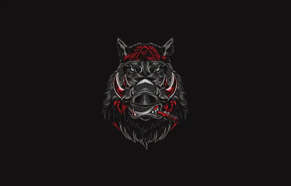 Minimalism, Background, Face, Art, Boar, Art, Design, Vector