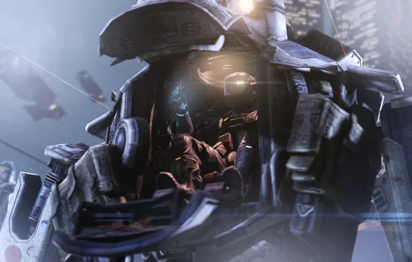Soldiers, robot, titan