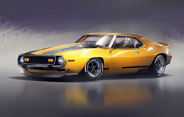 Auto, Machine, Muscle Car, Transport & Vehicles, AMC Javelin, by Timothy Adry, Timothy Adry, 74' …