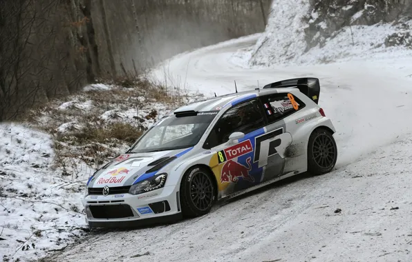 Winter, Auto, White, Snow, Forest, Sport, Volkswagen, Machine