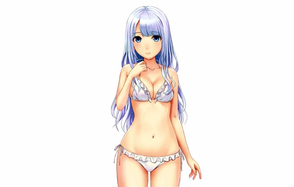 Girl, sexy, cleavage, long hair, boobs, anime, beautiful, pretty