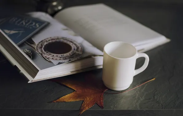 Sheet, mug, Cup, white, book. picture