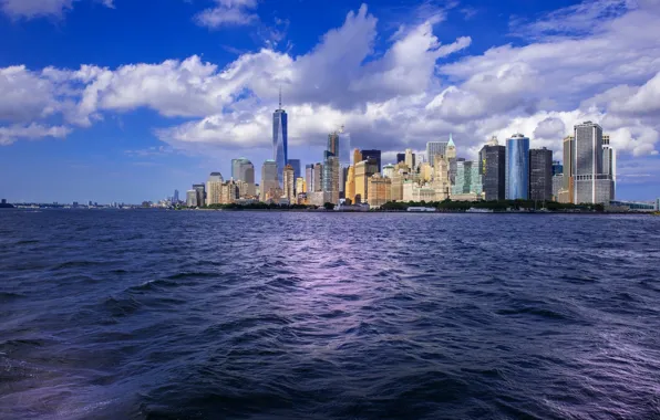 Picture the city, the ocean, New York, New York City, New York (USA)