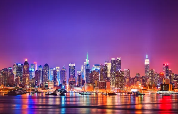 The city, New York, USA, new york, Manhattan, the Hudson river, Jersey