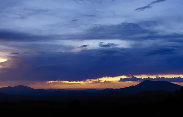 Picture the sky, clouds, mountains, panorama