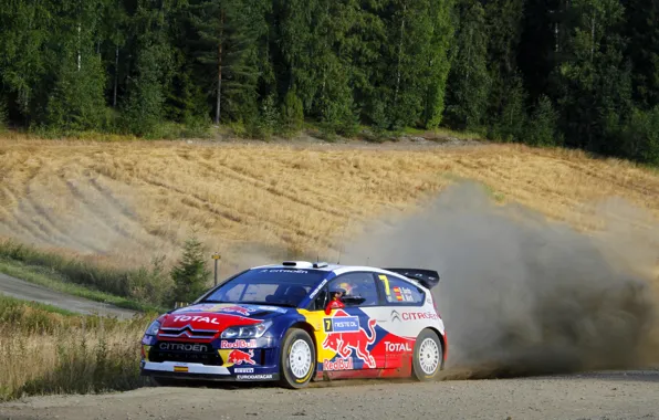 Picture Auto, Dust, Forest, Turn, Citroen, WRC, Rally, Competition