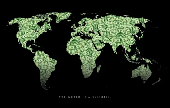 The world, map, money, dollar