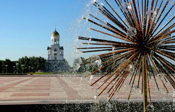 The city, area, fountain, Russia, chapel, Kamensk-Uralsky