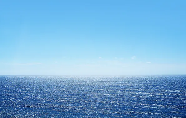 Water, the ocean, horizon, waves, ocean, blue, water, horizon