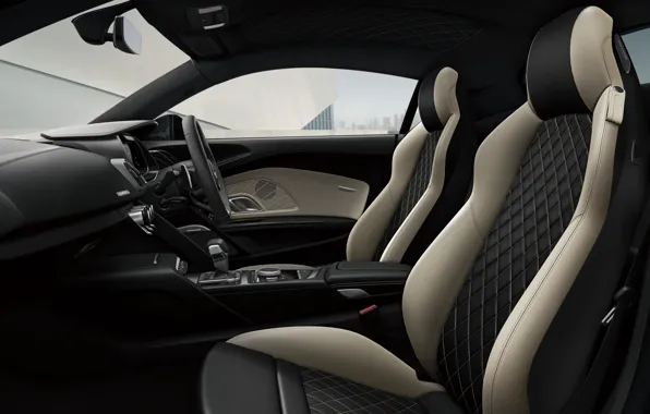 Picture Audi, Coupe, V10, the interior of the car, 2023, Audi R8 V10 Coupe, Japan final …