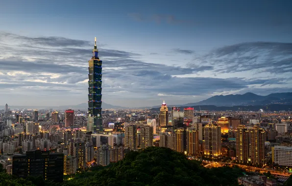Picture the city, skyscraper, Asia, Taiwan, Taipei