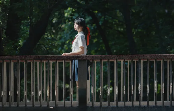 Beautiful, Asian, Model, Woman, Cute, Trees, Pretty, Petite