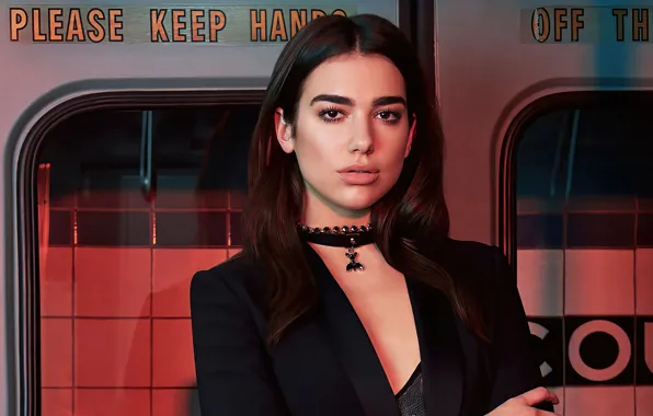 Picture look, girl, eyelashes, metro, brunette, lips, Dua Lipa