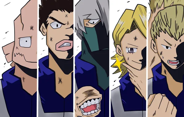 Collage, anime, guys, My Hero Academia, Boku No Hero Academy, My Hero Academy