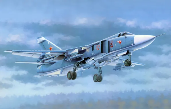 Picture art, bombardirovshik, Su - 24M