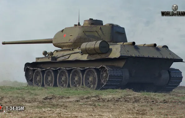 T-34, WoT, World of Tanks, Soviet tank, Wargaming, T-34-85M