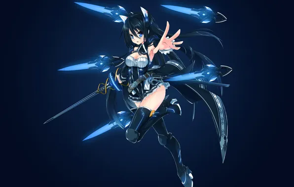 Girl, sexy, cleavage, blouse, long hair, legs, boobs, anime