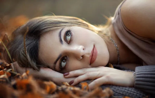 Autumn, blonde, Alena, Anna Melnikova