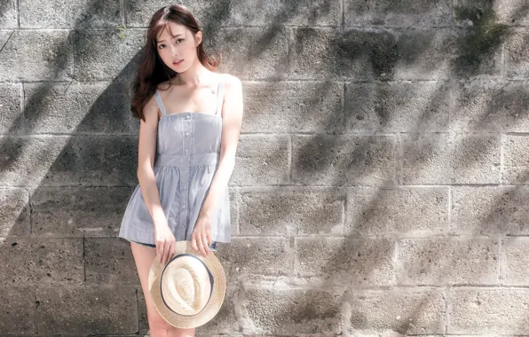 Picture girl, hat, Asian
