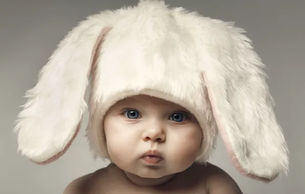Picture children, baby, Easter, cute, hat, hats, Easter, funny