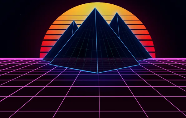 Music, Style, Background, 80s, Style, Neon, 80's, Synth