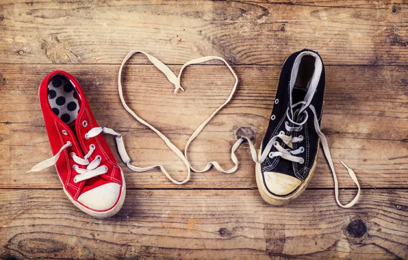 Picture love, heart, sneakers, love, heart, laces, romantic, baby