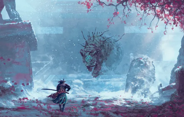 Nature, being, samurai