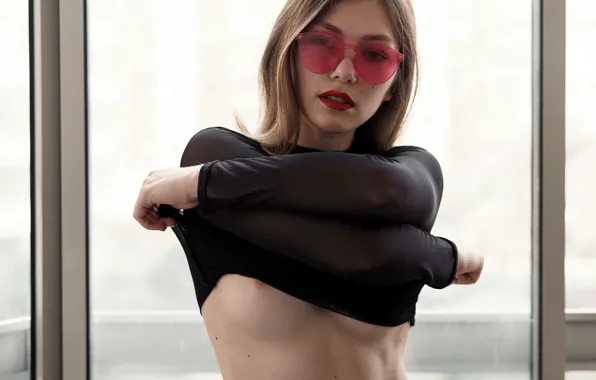 Chest, girl, glasses, Roman Filippov, Roman Filippov, Xue