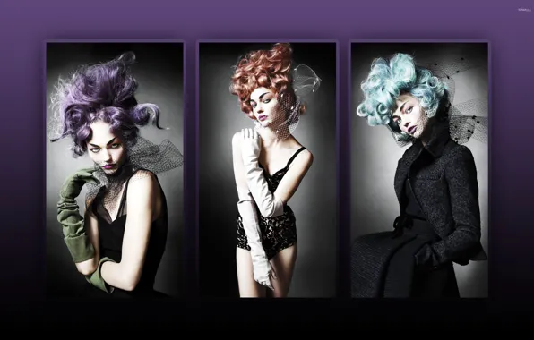 Picture collage, model, Sasha Pivovarova, Sasha Pivovarova