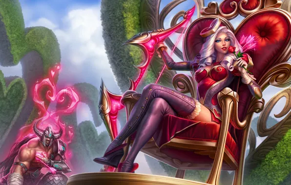 Girl, the throne, League of Legends, Ashe, Frost Archer