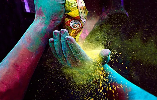 BACKGROUND, HANDS, PALM, POWDER, COLOR, PACKAGE, GRIT