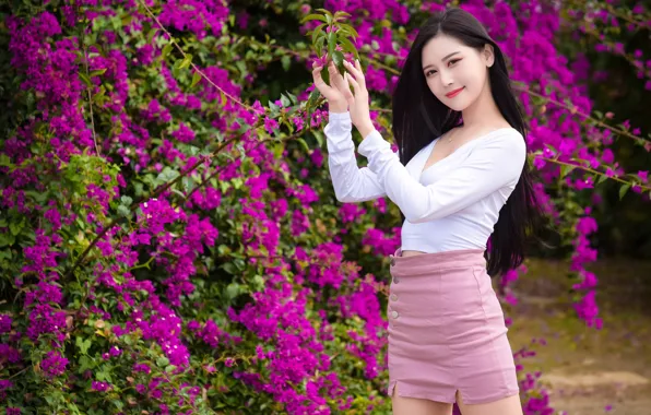Picture summer, girl, Asian
