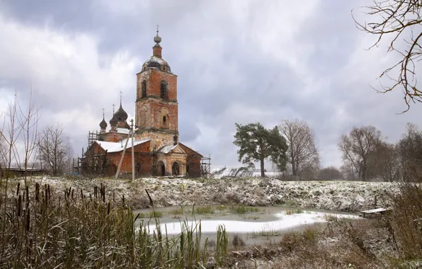 Picture village, Church, temple, Russia