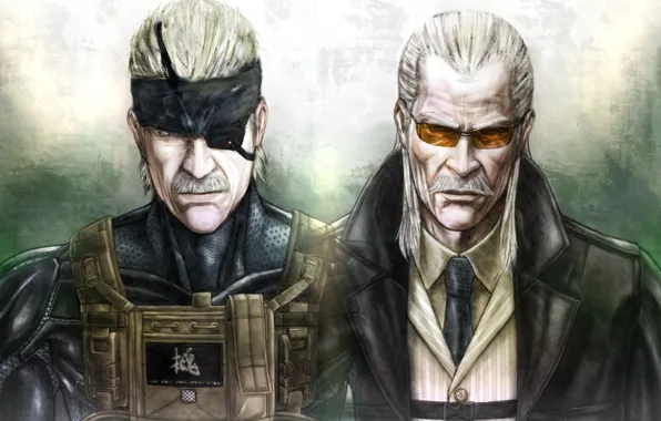 Picture Solid Snake, Metal Gear Solid 4: Guns of the Patriots, Konami, Revolver Ocelot, Liquid Ocelot