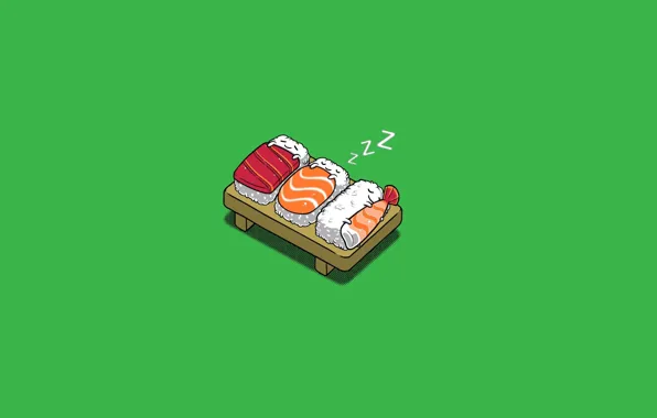 Picture sleep, fish, Figure, blanket, figure, sushi, background.