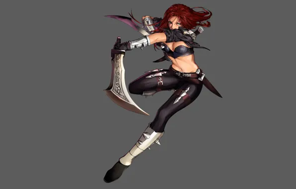 Weapons, minimalism, sword, horns, killer, assassin, simple background, kunai