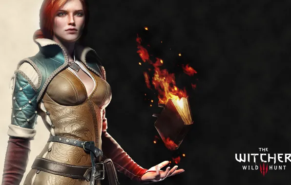 Girl, red, The Witcher, Triss Merigold, The Witcher 3: Wild Hunt, The Witcher 3: Wild …