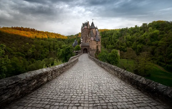Summer, bridge, castle