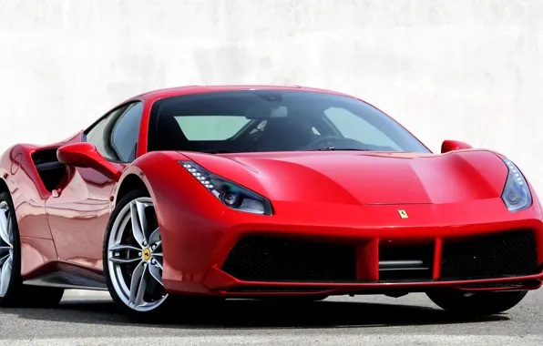 Red, Ferrari, supercar, Ferrari, 2015, 488 GTB
