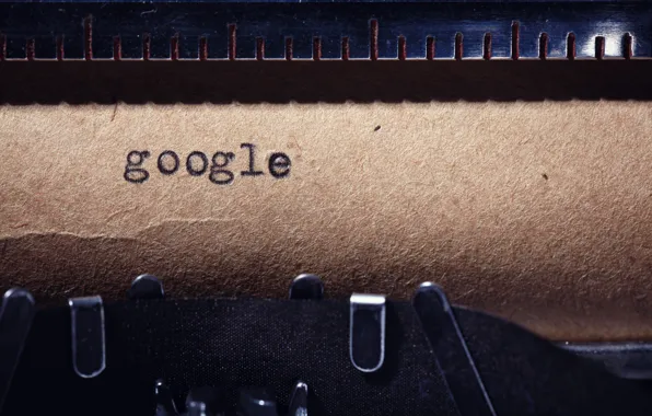 Google, paper, ink, typewriter