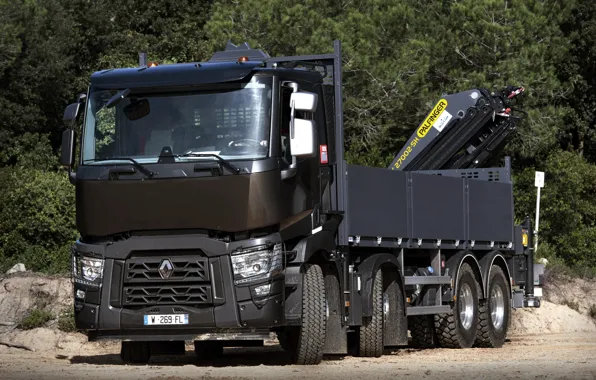 Trees, truck, Renault, body, four-axle, CMU, Renault Trucks, C-series