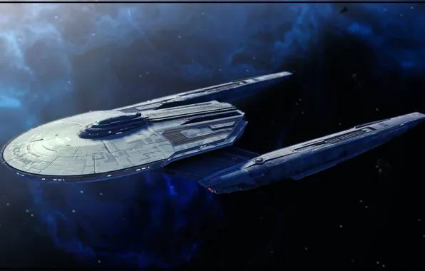 Ship, Space, Art, Star Trek, Spaceship, Fan Art, Starship, by Kurumi Morishita