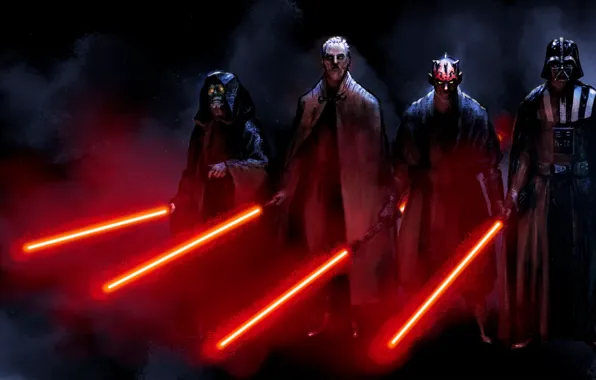 Picture star wars, darth vader, sith, darth maul, count dooku, darth sidious
