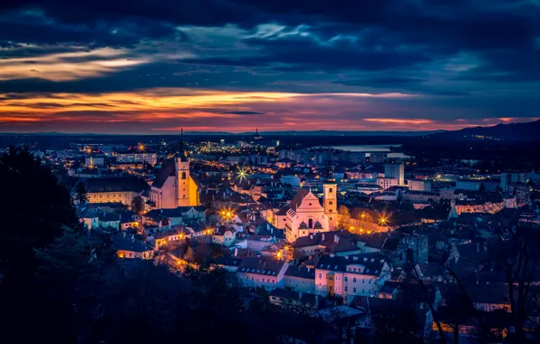 Picture night, lights, Austria, Wachau, Wachau