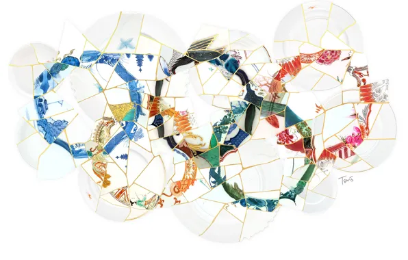 Fragments, ring, Olympics, symbol, Kintsugi 2020