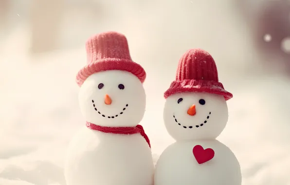 Winter, snow, Christmas, New year, snowmen, snowman, AI art, neural network