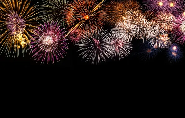 Picture lights, salute, fireworks