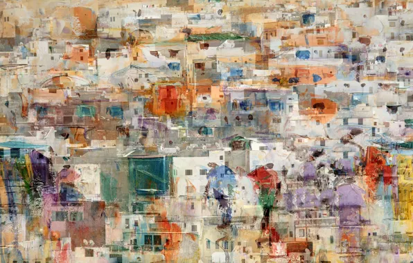 The city, paint, home, overlay